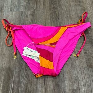 Trina Turk Vivid Vista Layered Tie Side Bikini Bottoms in Multi